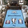 Manchester City Personalized Text Area Rug Perfect for Balcony Playrooms Study Room Kitchen Antislip Carpet Decorate Offices Gift for Festivals