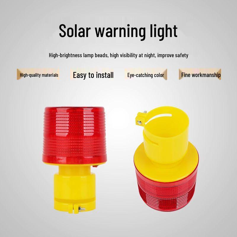 Solar-Powered Strobe Light with Magnetic Base for Construction and Traffic Safety