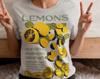 Lemons Vintage Graphic Tee Shirt, 90s Retro-Style T Shirt, Gift for Women and Men, FruiT Shirt, Vegetables Shirt, Aesthetic Botanical Tee