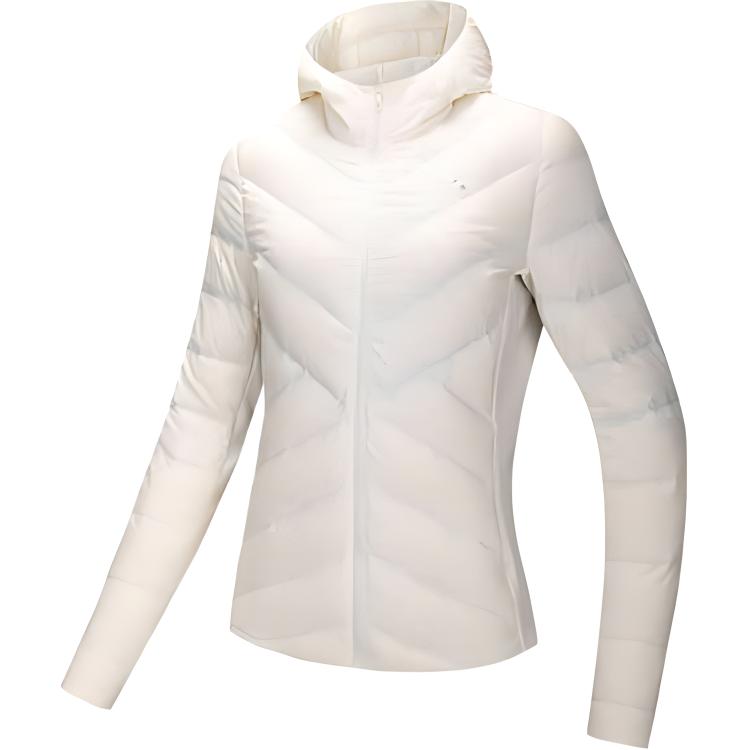 Anta Slim Fit Comfortable Sports Casual Down Jacket Women Outerwear Vanilla Cream 962447901-2