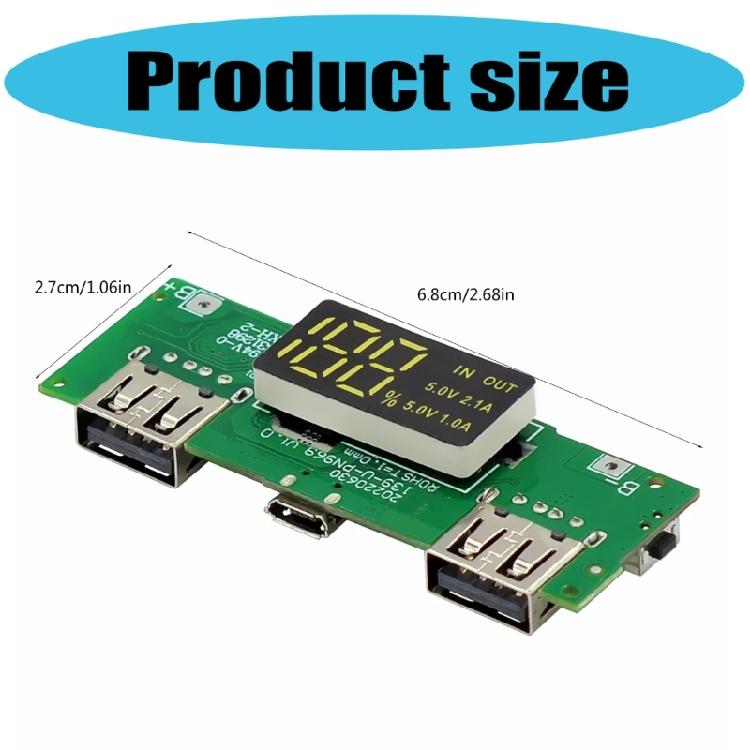 18650 Lithium Battery Charger Board Mobile Power Module with Build In Overcharge and Overdischarge Protections