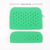New Stylish Holes Silicone Pencil Case Zipper Soft Pencil Pouch Lightweight Waterproof Stationery Storage Bag Classroom