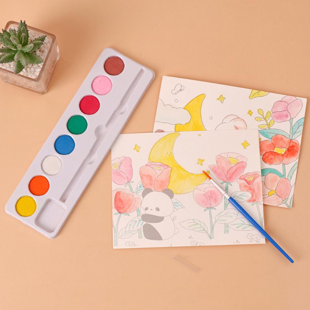 Solid Watercolor Paint Portable Watercolor Paint Set Painting Box Set Transparent Mini Portable Watercolor Set For Diy Painting