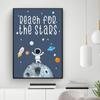 Vesmírný astronaut Planeta Be Brave Insiping Nursery Wall Art Malba na plátně Plakáty a tisky Nástěnné obrazy Dětský dětský pokoj Dekor