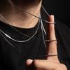 1 Stück Punk Hip-Hop Schlangen-Gliederkette Edelstahl-Halskette für Männer Frauen Silberfarbe Männlicher Schmuck Geschenke Cadenas Para Hombre