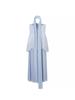 Pearl Embellished Mesh Patchwork Bandeau Dress with Flowy Shawl - Summer 2026 Light Luxury Evening Gown