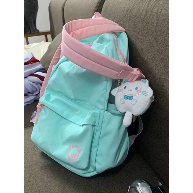 

Niche homemade backpack soft girl class small fresh color matching backpack junior high school student high school student schoolbag female