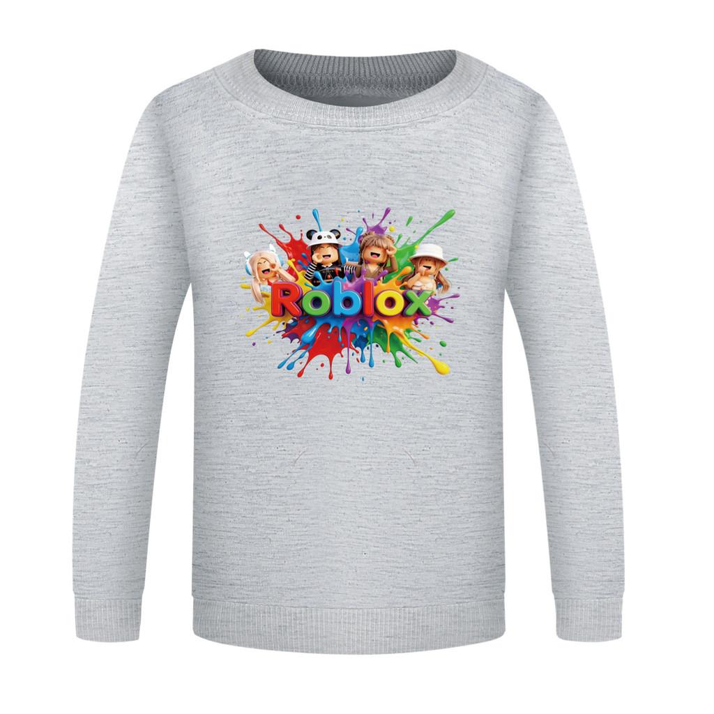 5575 Fashion Casual Boys Girls Roblox Printed Round Neck Long Sleeves Sweatshirt