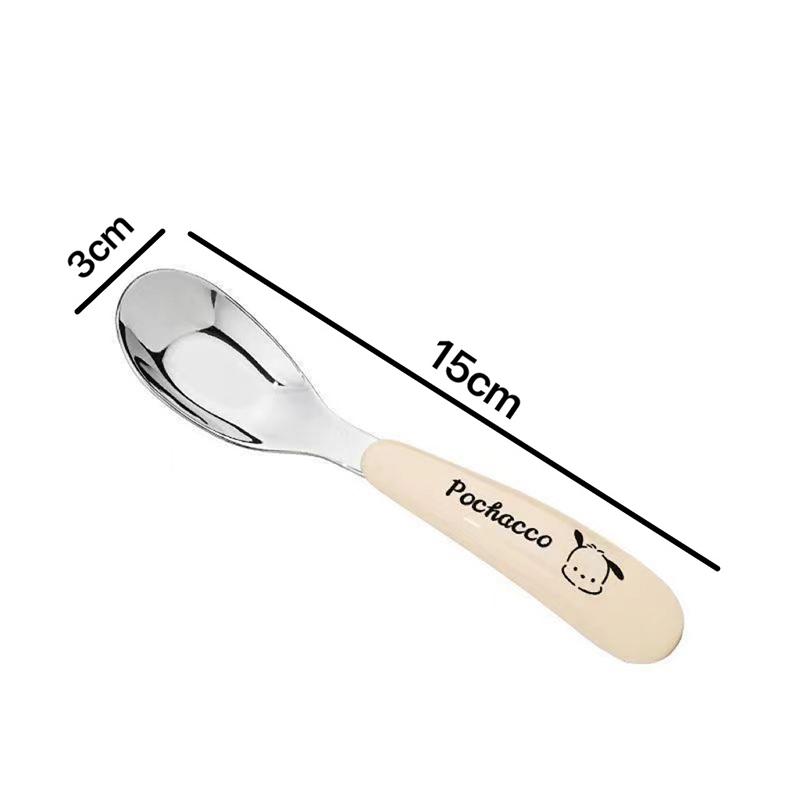 

Cartoon Sanrio Spoon Kawaii Household Fall Prevention 304 Stainless Steel Baby Children Complementary Food Spoon Tableware Girl бежевый