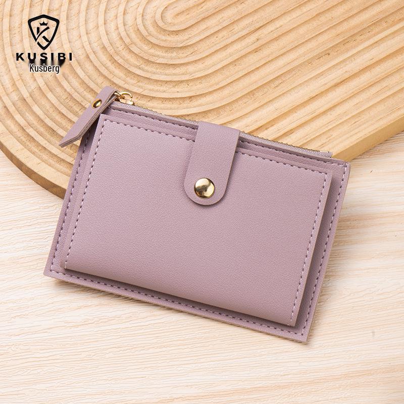 2025 Cute PU Card Holder & Coin Purse - Compact Women's Wallet