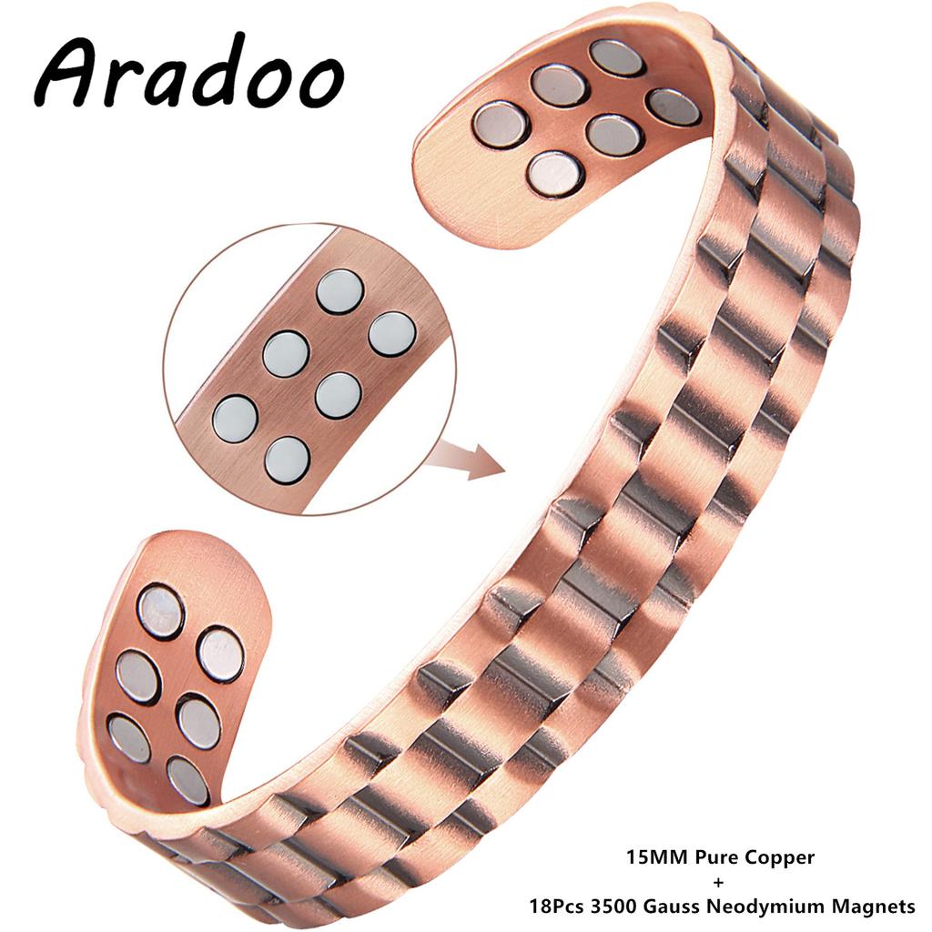Copper Bracelets for Women 99% Pure Copper Handwoven Bracelet Cuff Bangle
