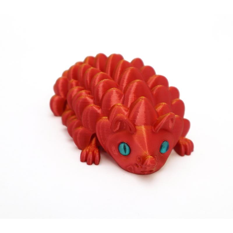 3D Printed Movable Hedgehog Figurine Simulation Snake Office Desktop Ornament 3D Printing Toys Christmas Gift