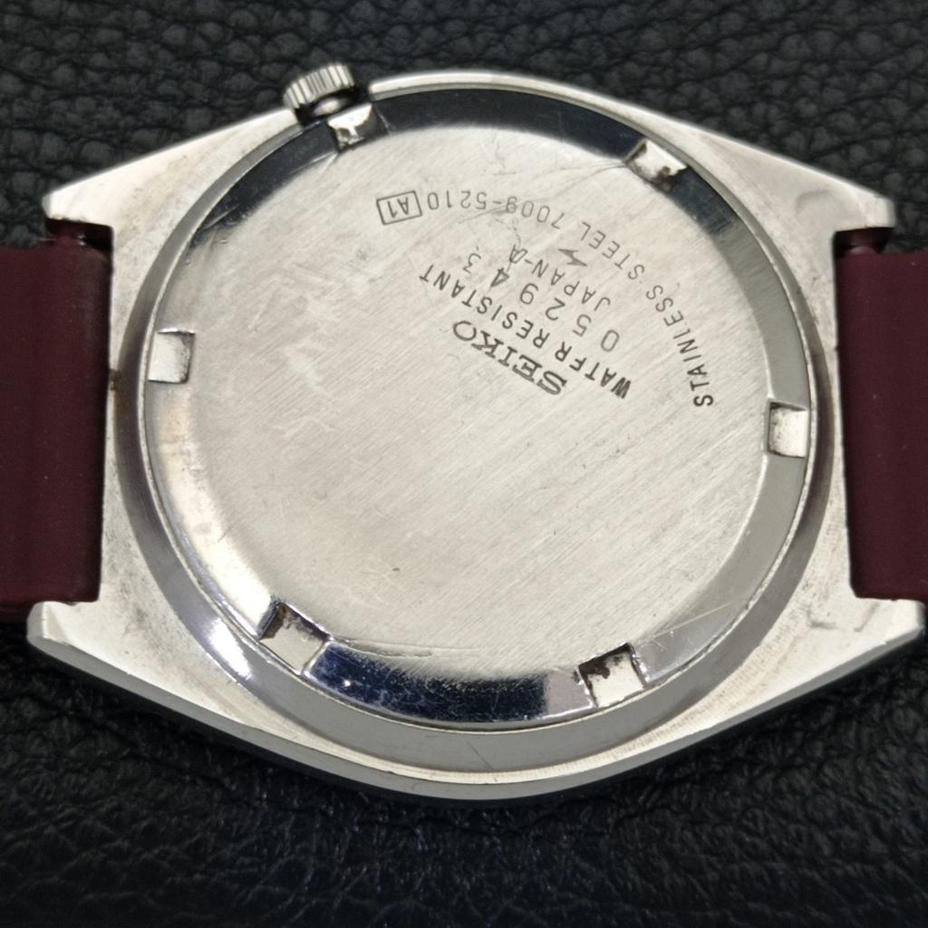 SEIKO 5 AUTOMATIC 7009A VINTAGE JAPAN MENS RED COLOR DIAL WATCH a701480-5 R206b-a701480