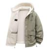 Men's Lambswool Hooded Jacket: Double-Sided, Velvet-Lined, Casual Loose Fit for Autumn/Winter