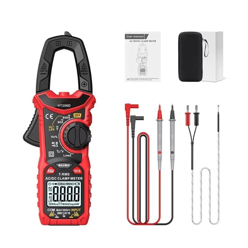 

HT206D Professional Clamp Meter 6000-count Digital Multimeter Set for Efficient Troubleshooting of Electrical Issue 1