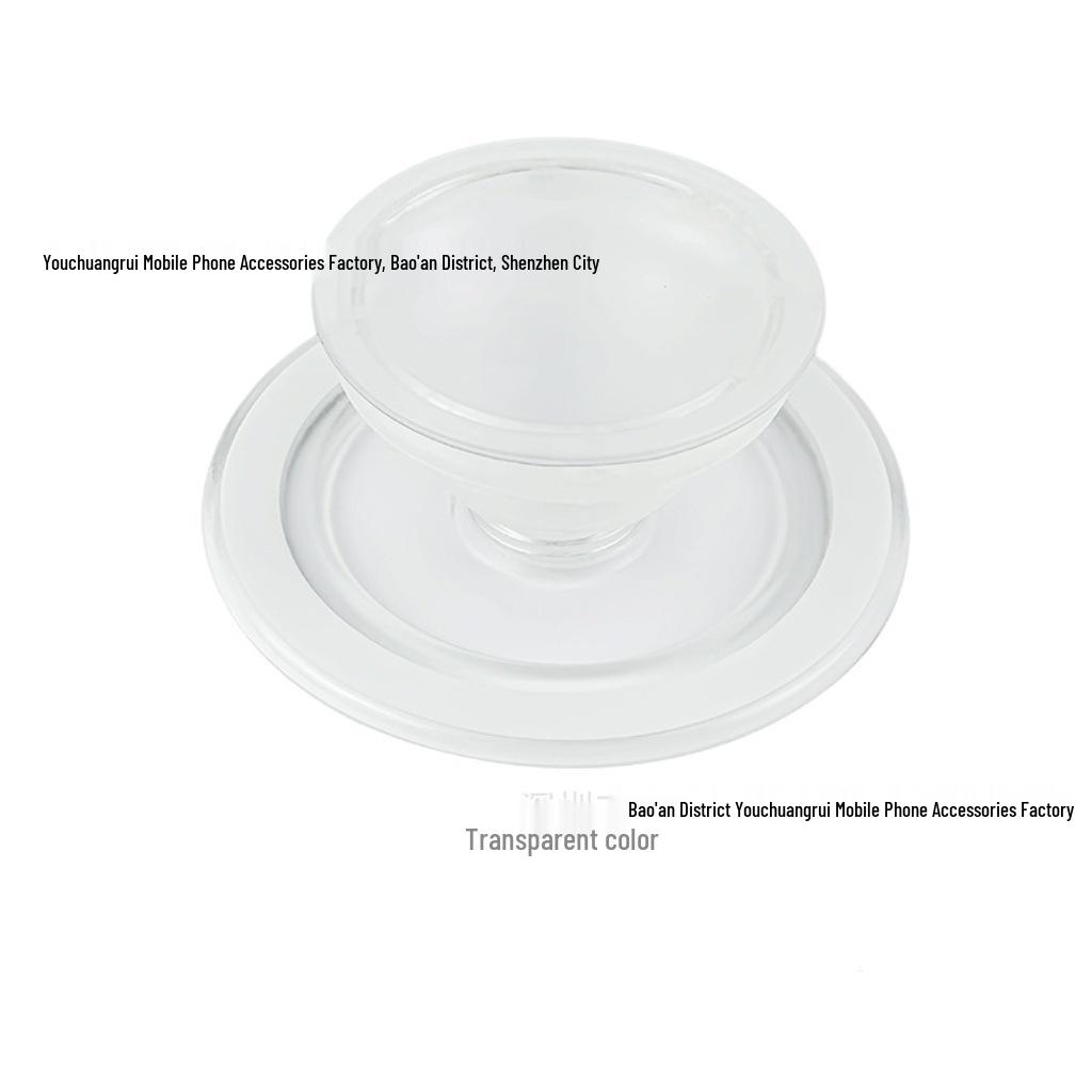 Electroplated Silver Retractable Magnetic Phone Airbag Holder