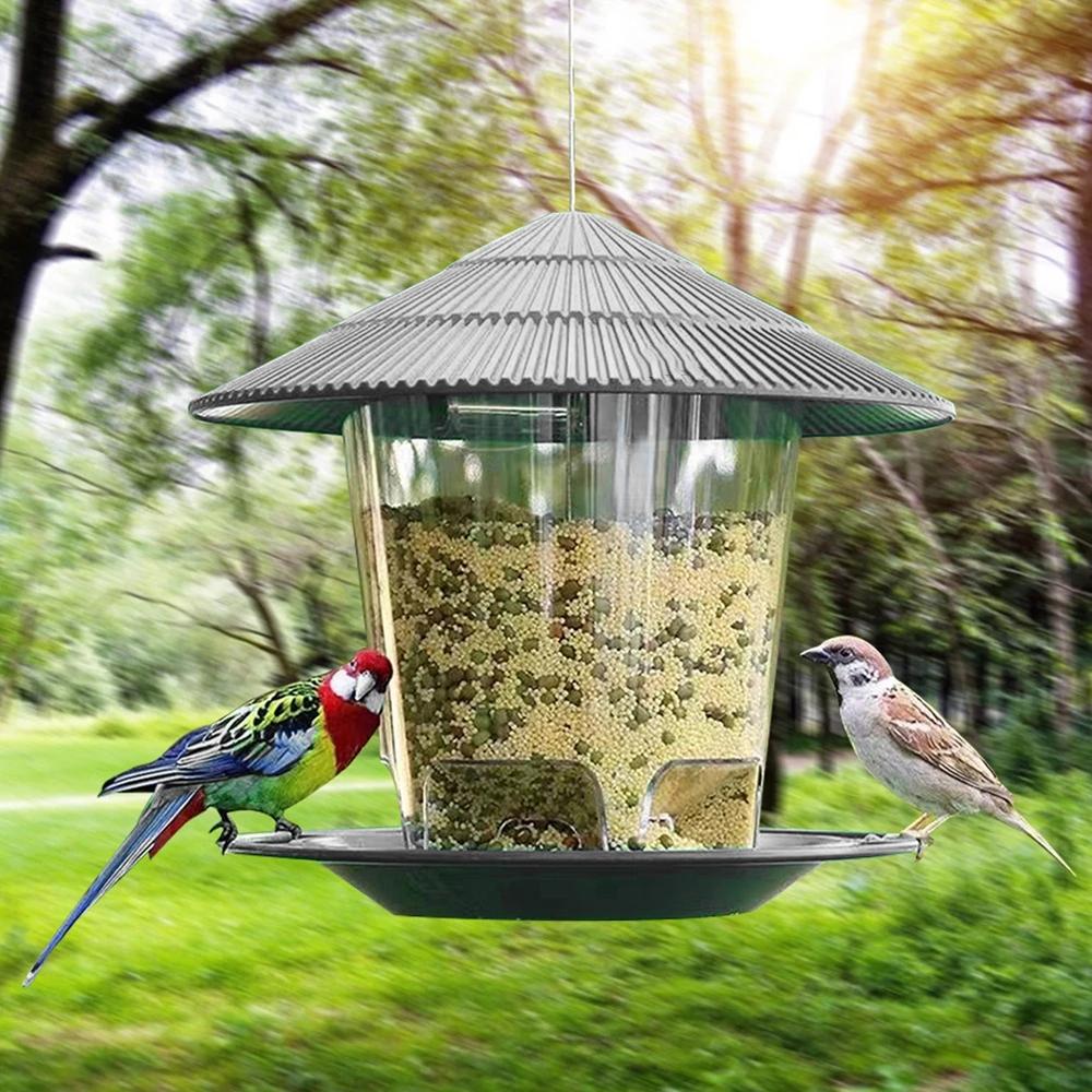 Bird Feeder Hanging Feeding tool Peanut Nut Feeding Station Dispenser Holder Container Waterproof for Outdoor Garden/Patio