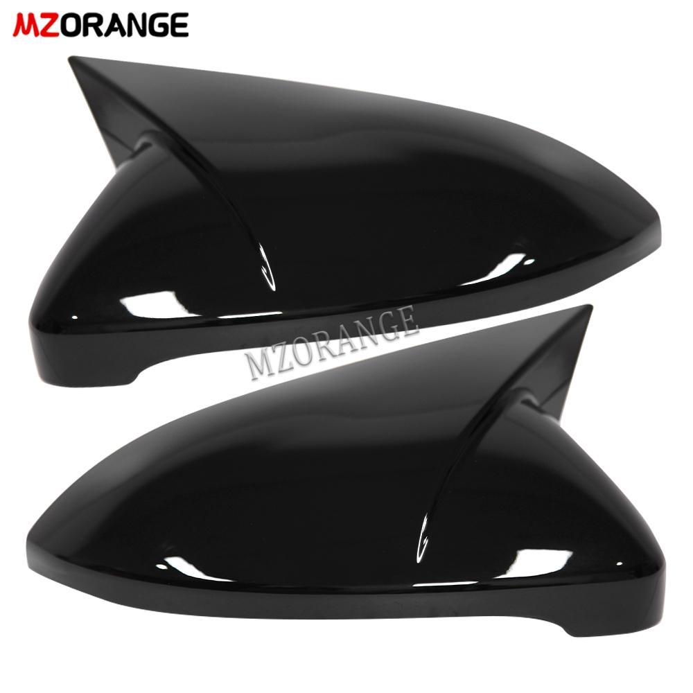 Side Wing Mirror Cover For VW Golf MK7 MK7.5 R GTI GTD 2014 2015- Rearview Mirror Caps Casing OX Horn Style Car