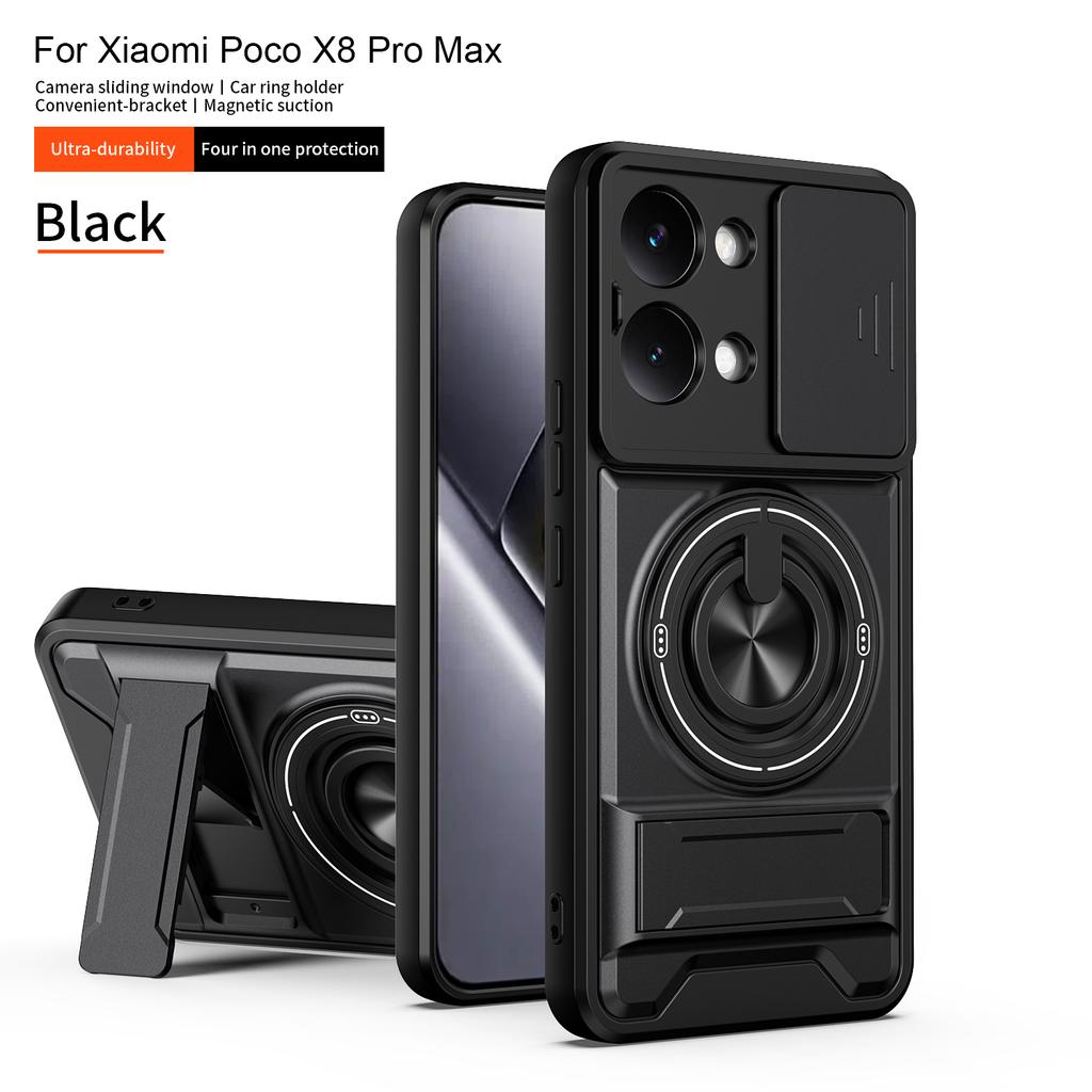 For Mi Poco X8 Pro Max Case Shockproof Slide Lens Armor Cover Csee For Mi Poco X6 X7 X8 Pro