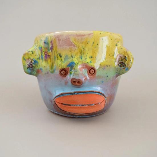 Weird Face Ceramic Mug 350ml Handcrafted Artistic Coffee Cup Decorative Tea Mug Drinkware Gift for Friends Family