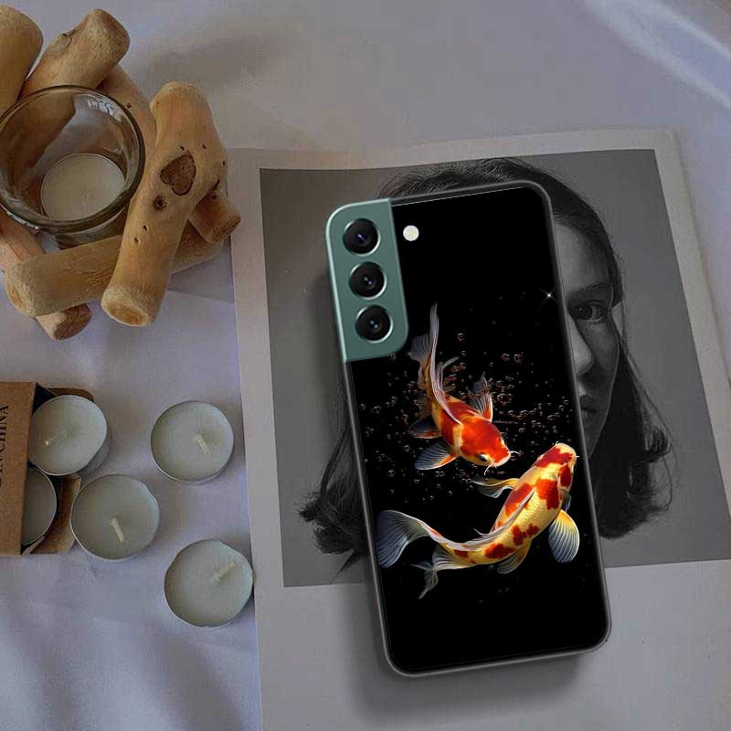 Majestic Koi Fish Phone Case For Samsung Galaxy S22 S25 Ultra S21 S10 Plus S26 Edge S20 S23 S24 FE Cover Silicone Soft TPU C