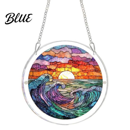 Garden Decorative Suncatcher Acrylic Puzzle Suncatcher Stained Glass Style Window Hanging Sun Catcher Panel DIY Colorful Art Jigsaw for Home Decor