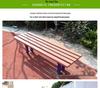 Steel Pipe Leg Park Bench with Wood-Plastic Backrest for Courtyard Landscape