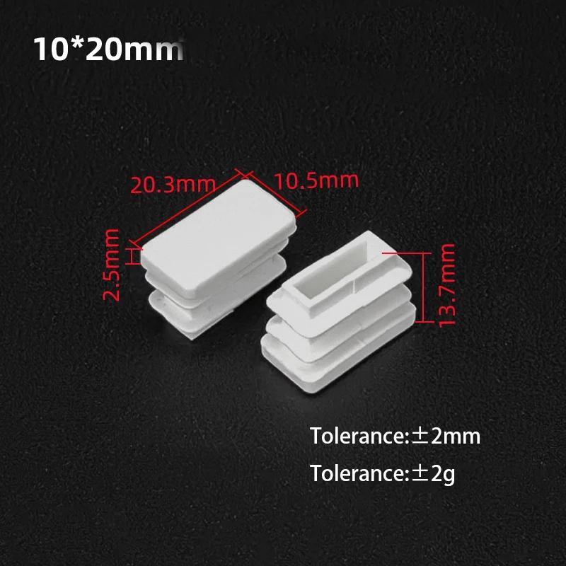 

White PP Plastic Table Chair Foot Covers 15*15-100*100mm Square Pipe Plugs Protective Cover Furniture Thickenes Leg Pads 4Pcs