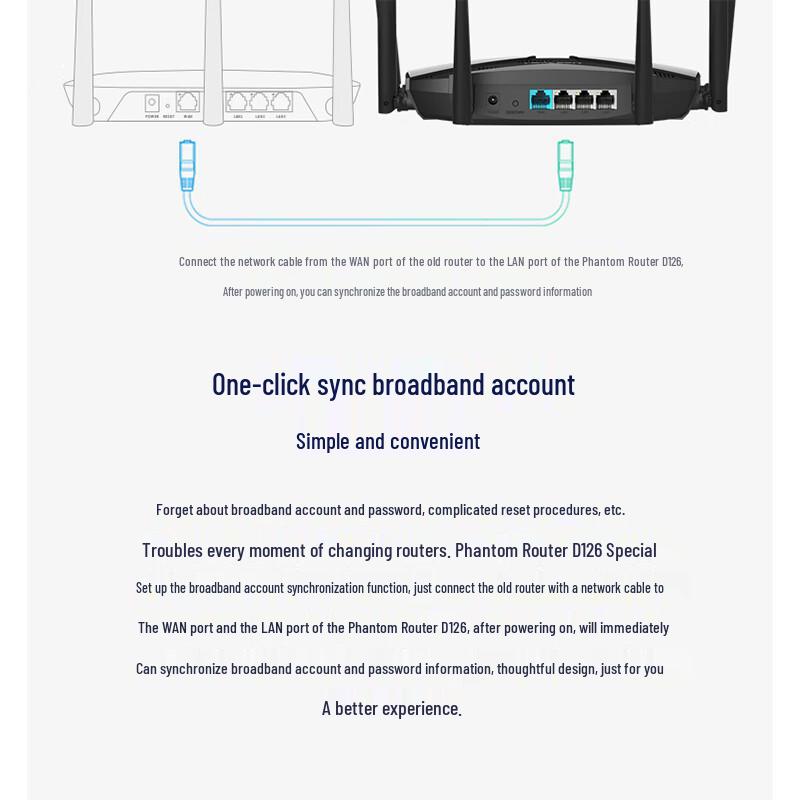 Mercury D126 Dual-Band Wi-Fi 5 Router (CN version)
