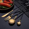 16Pcs Gold Dinnerware Stainless Steel Cutlery Set Kitchen Mirror Flatware Knife Fork Coffee Spoon Kitchen Home Tableware Set
