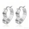 Direct supply multi-layer stainless steel earrings women's trend light luxury versatile earrings plated 18k earrings fashion