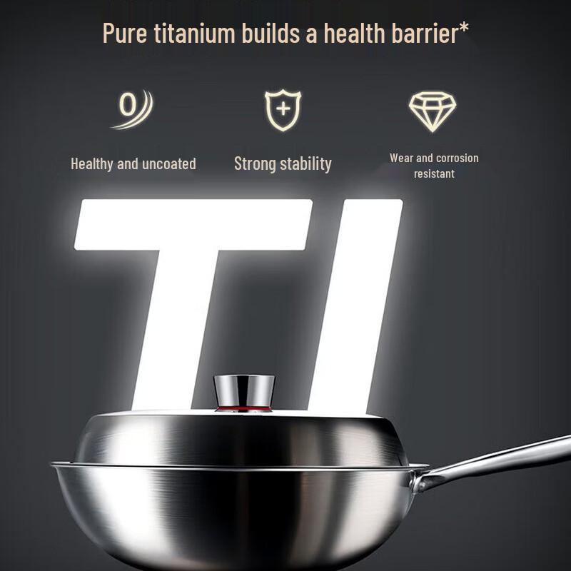 COOKER KING Pure Titanium Non-Coated Wok