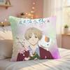 NNatsumes Book Of Friends Cushion Cover Silky Short Plush Invisible Zipper Dustproof Sofa Pillow Case For Home Decor