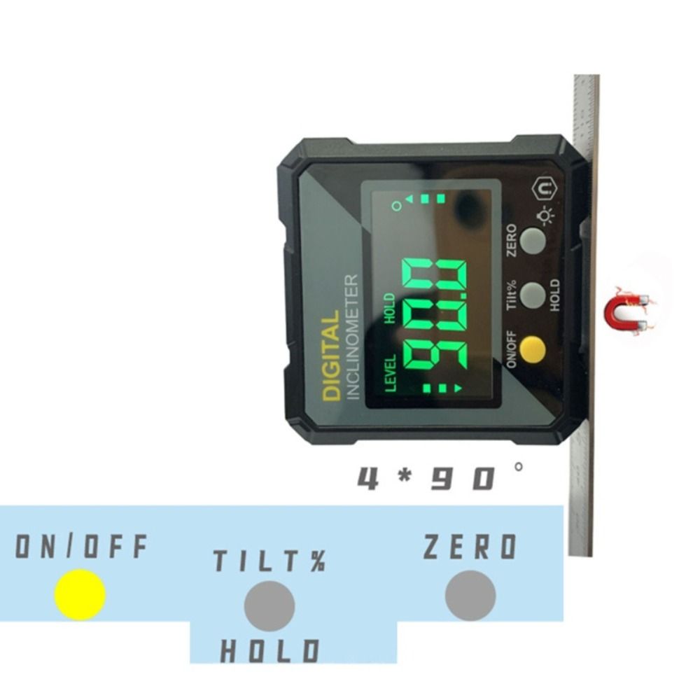 LCD Digital Level Angle Gauge Measuring Tool Digital Inclinometer Portable Bevel Gauge