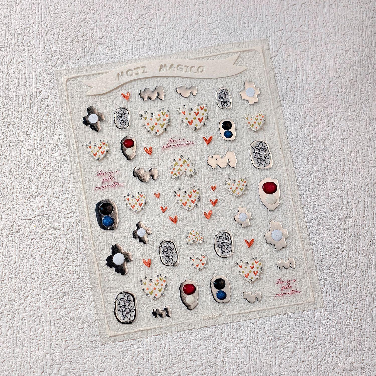 

TENSOR Высококачественные серебряные гелевые наклейки для ногтей KX Joint Series (KX-464)