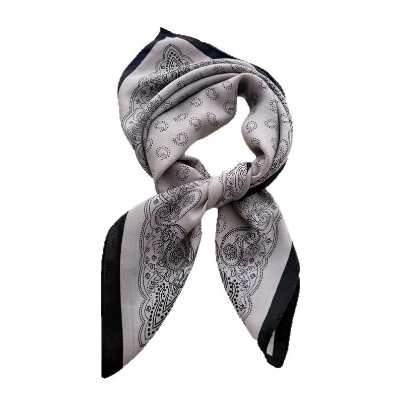 Retro casual cashew imitation velvet herringbone pattern cotton and linen small square scarf silk scarf headscarf shawl decorative scarf scarf