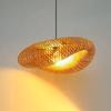 Natural  Handmade Bamboo Woven Lamp Decorative Lighting Wooden Bamboo Chandeliers Creative Pendant Light Restaurant