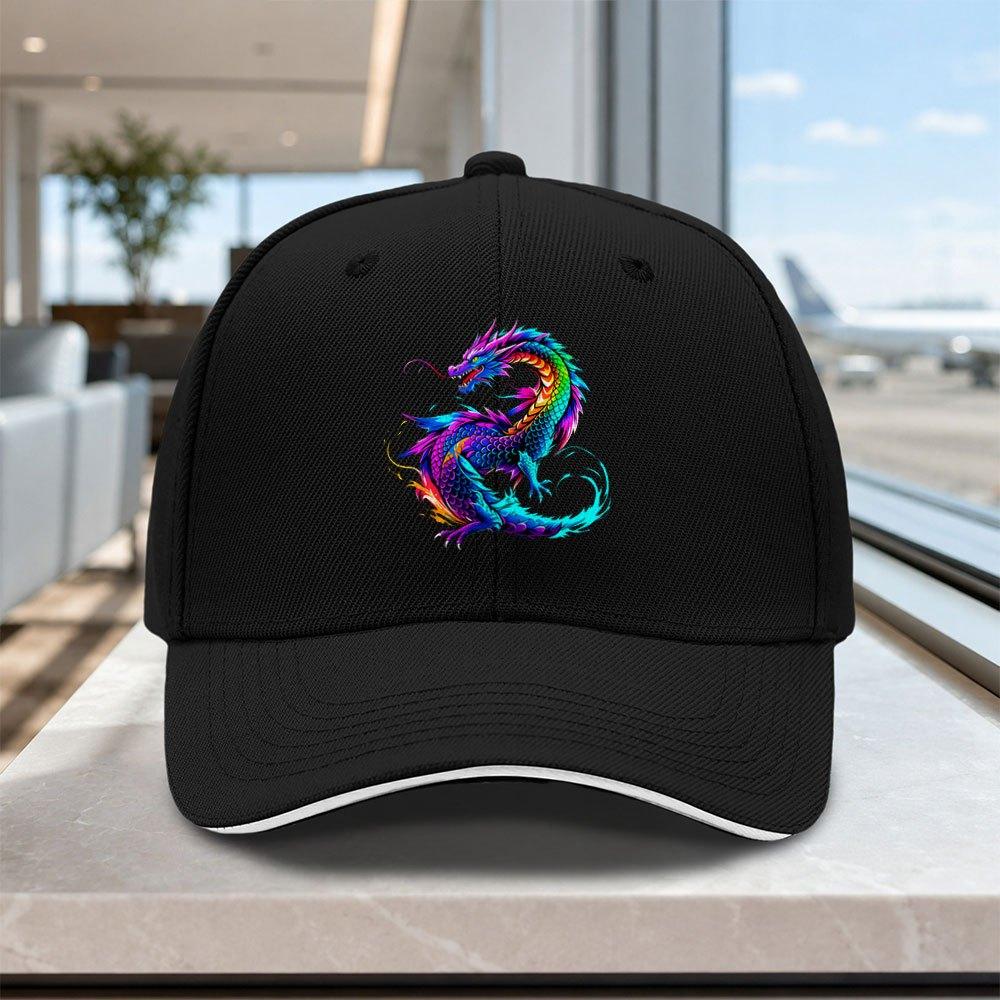 Adjustable Dragon Pattern Baseball Cap For Men Women Lightweight Printed Hat For Outdoor Weddings Parties