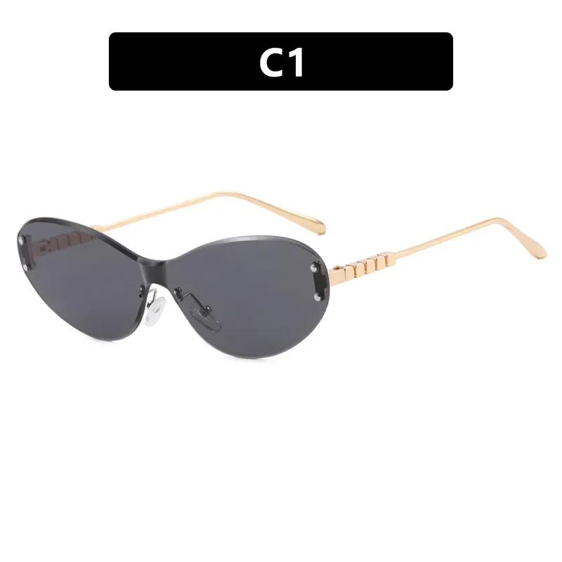 Men Women New Fashion Sunglasses Ins Style Rimless Uv400 Sunglasses Goggles Trendy Vacation Seaside Sunglasses Eyeglasses