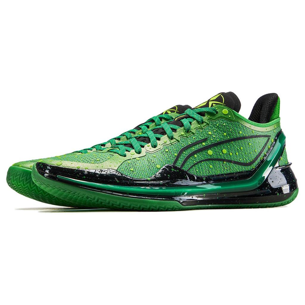 New LINING Blade 4V2 Basketball Shoes Men Low Top Grass Green/Scallion Green ABAU059-2