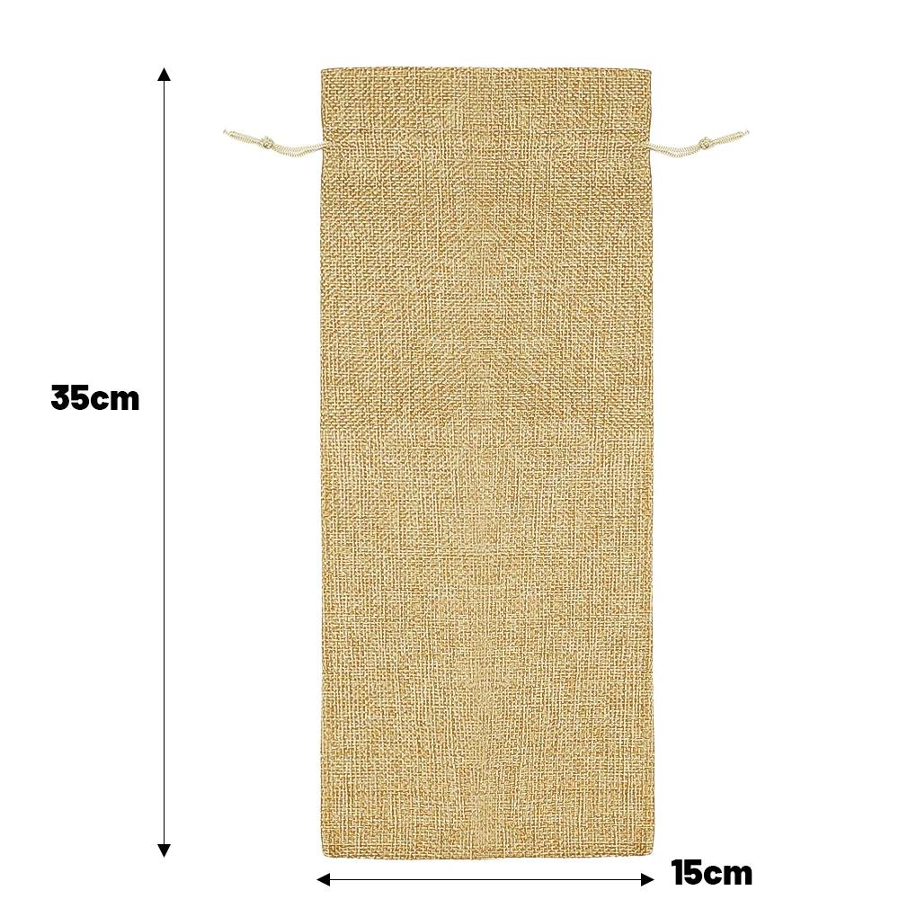 1/12pcs Merry Christmas Red Wine Bottle Covers Bags Champagne Pouches Cute Burlap Packaging Bag New Year Party Decoration Xmas