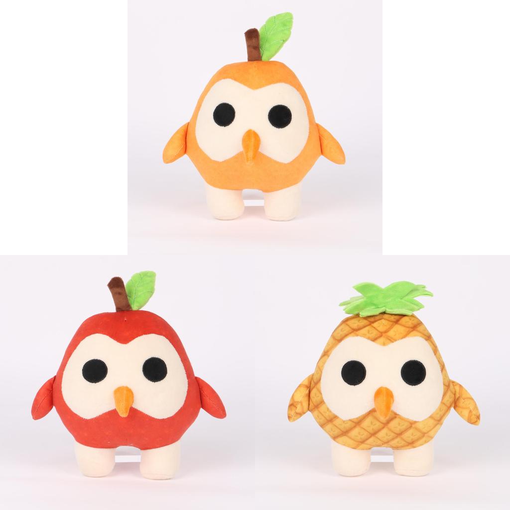 Adopt Me Obsttiere Plüsch Eule Spielzeug mit kurzem Flor für Kinder Spielzimmer Dekoration