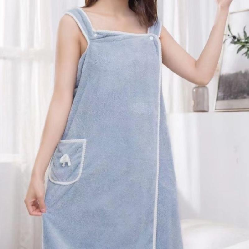 140*85Cm Womens Bath Towels Girls Wearable Fast Drying Bathing Beach Spa Bathrobes Wash Clothing, Shower Bath And Gym Towel