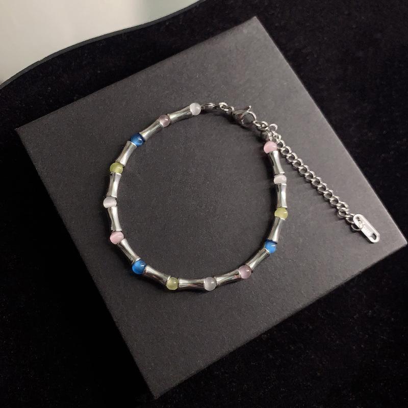 JYL TS Bracelet  Letter Square Style Channels Individuality & Fashion Colorful Bamboo панели инструментов