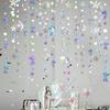 40 Ft Iridescent Mermaid Garland with Jellyfish Seashell Starfish Pearl Holographic Paper Streamer for Little Mermaid Rainbow Theme Birthday