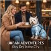 Waterproof Four-Legged Tail-Covering Dog Raincoat with Built-In Backpack Leash-Ready for Small Medium Dogs Rainy Day Outdoor Walks & Trips