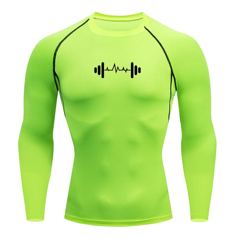 Men's Compression Shirt Gym Workout Sport Quick Dry Tight TShirts Outdoor Training Fitness Elasticity Tops Tee Summer Male