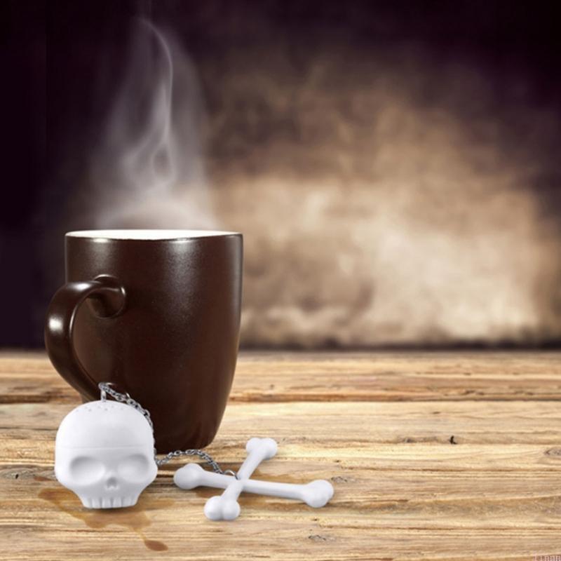 

Loose Tea Infuser Bone Skull Shaped Spices Strainer Silicone Tea Bag China Mainland