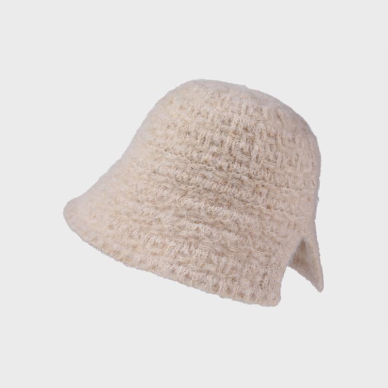 Knitted Fisherman Hat Women's Autumn Winter Ear Protection Bucket Hat Basin Hat