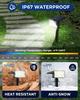 Solar Lights Outdoor 60LED 3 Modes IP67 Waterproof, 2-in-1 Spot Lights for Yard Garden Pathway (Cool White, 4 Pack)